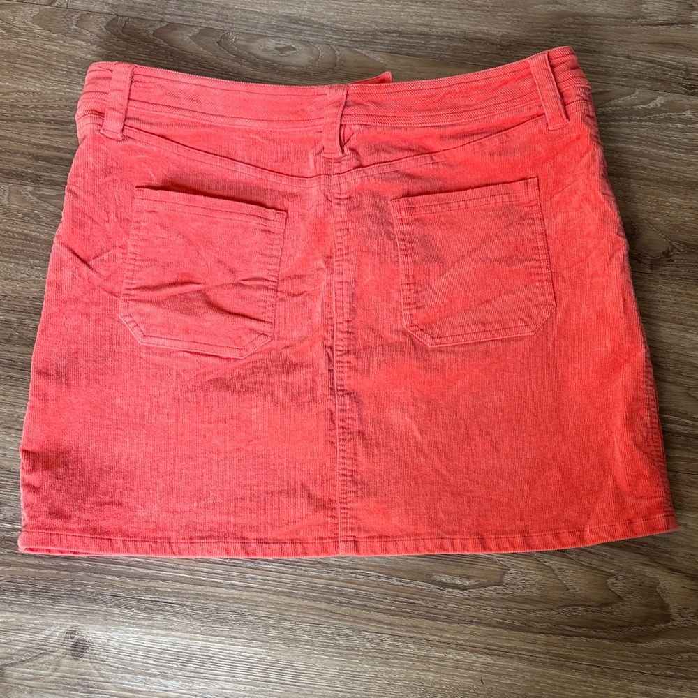 Boden Corduroy Coral Mini Skirt Size: 12 - Picture 5 of 7